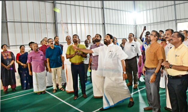 മഹാത്മാ ഗാന്ധി സര്‍വകലാശാല കാമ്പസില്‍ പുതിയതായി സജ്ജീകരിച്ച ബാഡ്മിന്‍റണ്‍ കോര്‍ട്ട് മന്ത്രി വി.എന്‍. വാസവന്‍ ഉദ്ഘാടനം ചെയ്തു
