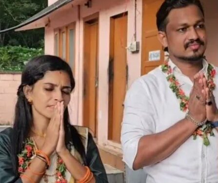 ഇതെപ്പോ :  നവ വധുവായി  അമ്പലനടയിൽ രേണു സുധി, വീഡിയോ വൈറലാകുന്നു !