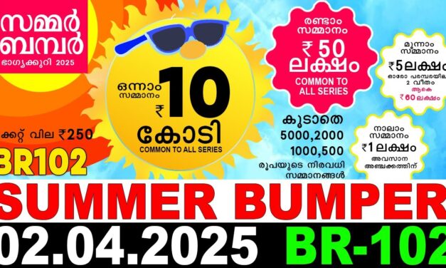 സമ്മര്‍ ബമ്പറിന്റെ ഒന്നാം സമ്മാനം പാലക്കാട് വിറ്റ ടിക്കറ്റിന്