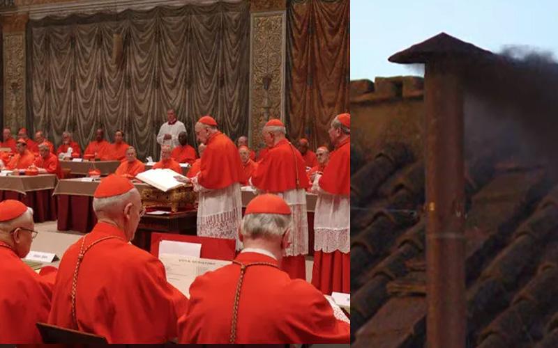 സിസ്റ്റൈന്‍ ചാപ്പലിന് മുകളില്‍ കറുത്ത പുക; പുതിയ മാർപാപ്പാ തെരഞ്ഞെടുപ്പിനുള്ള കോണ്‍ക്ലേവ് തുടരും