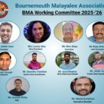യുകെ ബോൺമൗത്ത് മലയാളി അസോസിയേഷൻ 2025–26 വർഷത്തേക്കുള്ള പുതിയ ഭാരവാഹികളെ പ്രഖ്യാപിച്ചു