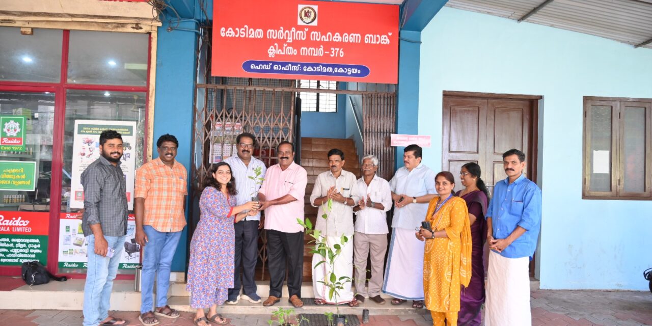 കോടിമത സർവീസ് സഹകരണ ബാങ്ക് ക്ലിപ്തം നമ്പർ 376 പരിസ്ഥിതി ദിനത്തിൽ ഔഷധസസ്യങ്ങൾ വിതരണം ചെയ്തു