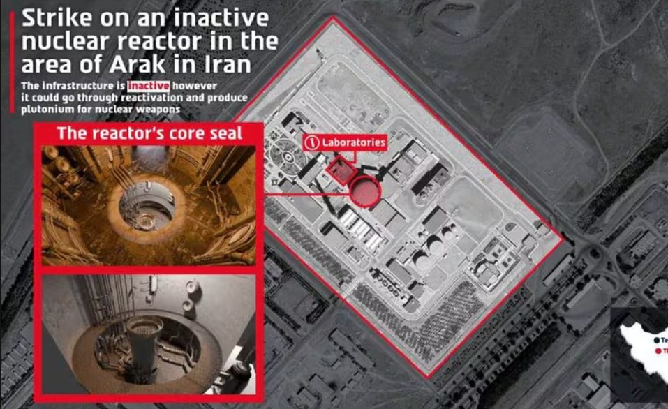 ഇറാനിലെ അറാക് ആണവനിലയം തകർത്ത് ഇസ്രയേൽ