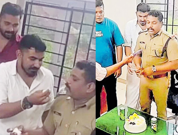 പോലീസ് ഇന്‍സ്‌പെക്ടറുടെ പിറന്നാളിന് സ്‌റ്റേഷനിലെത്തി യൂത്ത് കോണ്‍ഗ്രസ് നേതാക്കള്‍ കേക്ക് മുറിച്ചു, സംഭവം വിവാദത്തില്‍, ഹാപ്പി ബര്‍ത്ത്‌ഡേ ബോസ് എന്ന തലക്കെട്ടില്‍ റീല്‍സ്, നടപടിക്ക് സാദ്ധ്യത