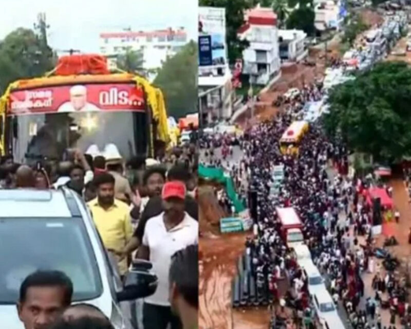 വിലാപയാത്ര വരുന്നതും കാത്ത് വഴി നീളെ ജനക്കൂട്ടം, അന്തരീക്ഷത്തിലെങ്ങും കണ്ണേ കരളേ വിഎസ്സേ എന്ന കണ്ഠമിടറിയുള്ള മുദ്രാവാക്യം വിളികള്‍, വിഎസിന് തുല്യം വിഎസ് മാത്രം