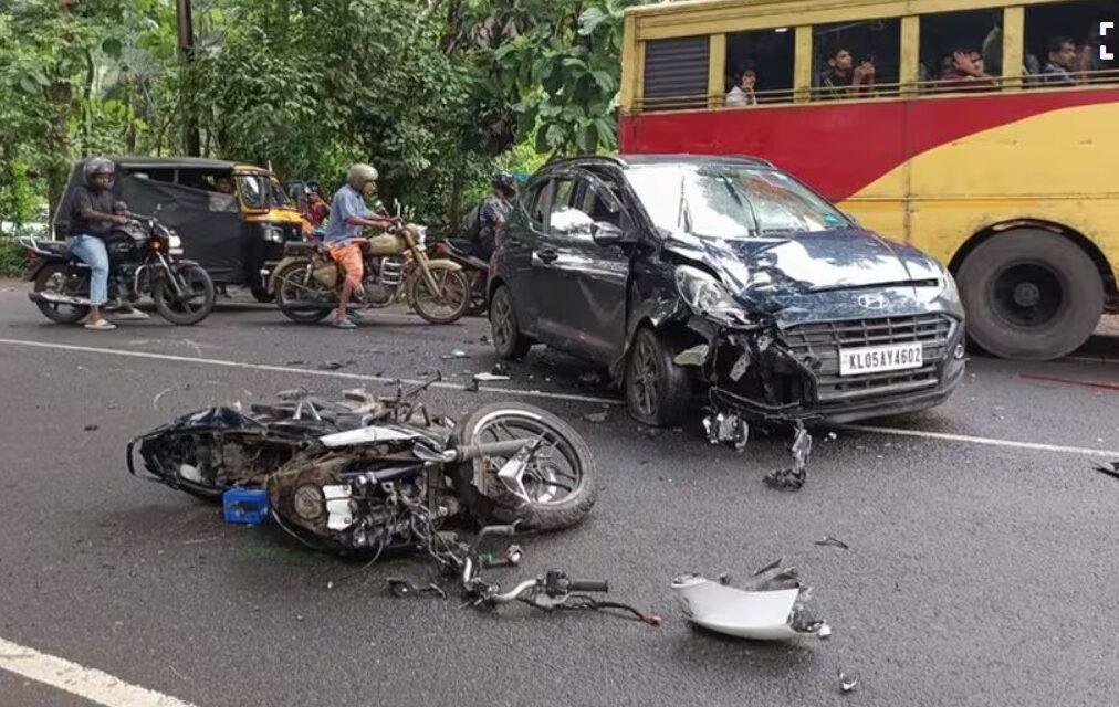 കോട്ടയത്ത് ബൈക്കും കാറും കൂട്ടിയിടിച്ച് അപകടം; യുവാവിന് ദാരുണാന്ത്യം
