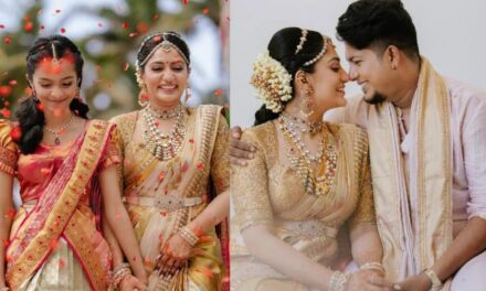 മകളുടെ കൈപിടിച്ച് വിവാഹവേദിയിലേക്ക്; ആര്യയും സിബിനും വിവാഹിതരായി