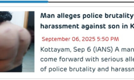 ഏറ്റുമാനൂരിലെ പോലീസ് ക്രൂരത വാര്‍ത്തയാക്കി ദേശീയ മാധ്യമങ്ങള്‍