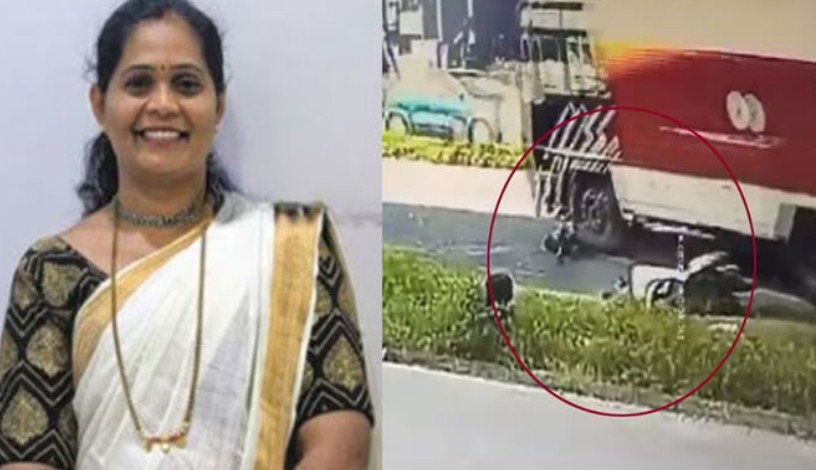 എൻഎച്ച് 66ലെ കുഴിയിൽവീണ് സ്കൂട്ടർ മറിഞ്ഞു; പിന്നാലെ വന്ന ലോറി കയറി യുവതി മരിച്ചു; ലോറി ഡ്രൈവർക്കെതിരെ കേസെടുത്ത് പോലീസ്