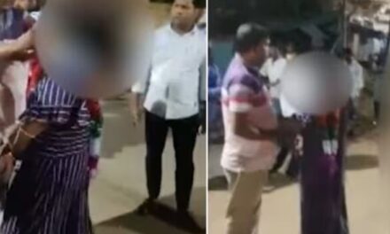 ഭാര്യയെ സംശയം;  അധ്യാപികയേയും ആണ്‍സുഹൃത്തായ വിദ്യാര്‍ഥി നേതാവിനേയും തെരുവിലൂടെ വലിച്ചിഴച്ച് ഭര്‍ത്താവ്