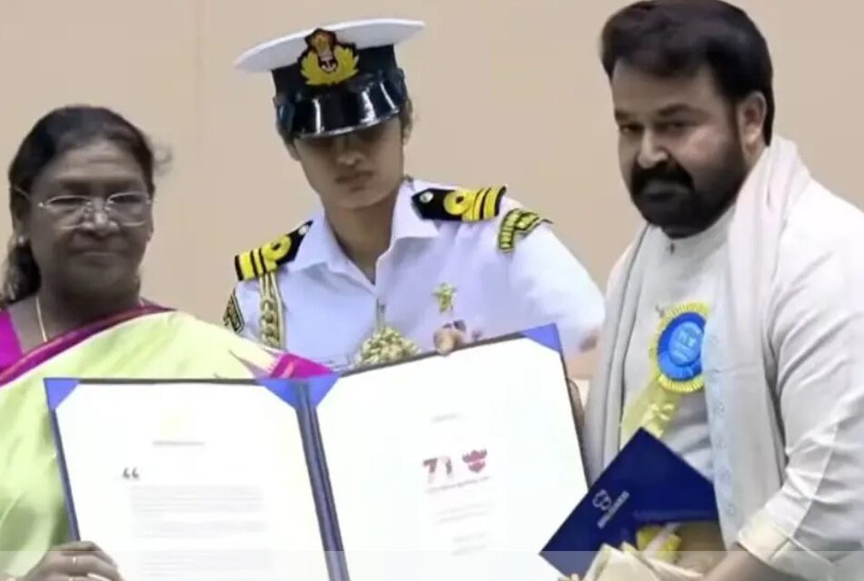 ‘സിനിമ എന്റെ ആത്മാവിന്റെ സ്പന്ദനം’;  ദാദാസാഹേബ് ഫാൽക്കേ പുരസ്കാരം ഏറ്റുവാങ്ങി മോഹൻലാൽ