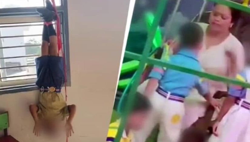 തെറ്റ് ചെയ്താല്‍ കുട്ടികളെ കൊണ്ട് ടോയിലറ്റ് കഴുകിപ്പിക്കും… ഏഴുവയസ്സുകാരനെ ഹോം വര്‍ക്ക് ചെയ്യാത്തതിന് തലകീഴായി കെട്ടി തൂക്കി മര്‍ദ്ദനം; പ്രിന്‍സിപ്പലിനും ഡ്രൈവര്‍ക്കുമെതിരെ കേസ്