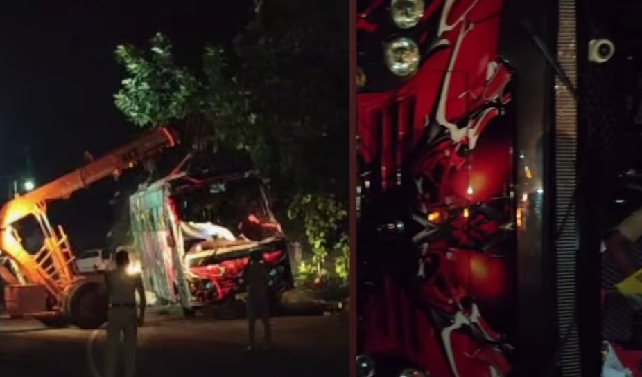 കോട്ടയത്ത് നിയന്ത്രണം വിട്ട ടൂറിസ്റ്റ് ബസ് മറിഞ്ഞ് അപകടം, ഒരാൾ മരിച്ചു :  നിരവധി പേർക്ക് പരുക്ക്