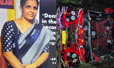 കുറവിലങ്ങാട്ടില്‍ എം സി റോഡിലെ ബസപകടം, അപകട തീവ്രത കുറച്ചത് തേക്കു മരം, ഒഴിവായത് വന്‍ ദുരന്തം