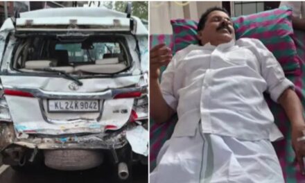 സ്റ്റീഫൻ ജോർജ് സഞ്ചരിച്ച കാർ അപകടത്തിൽപ്പെട്ടു.സ്റ്റീഫൻ ജോർജിന് പരിക്ക്.