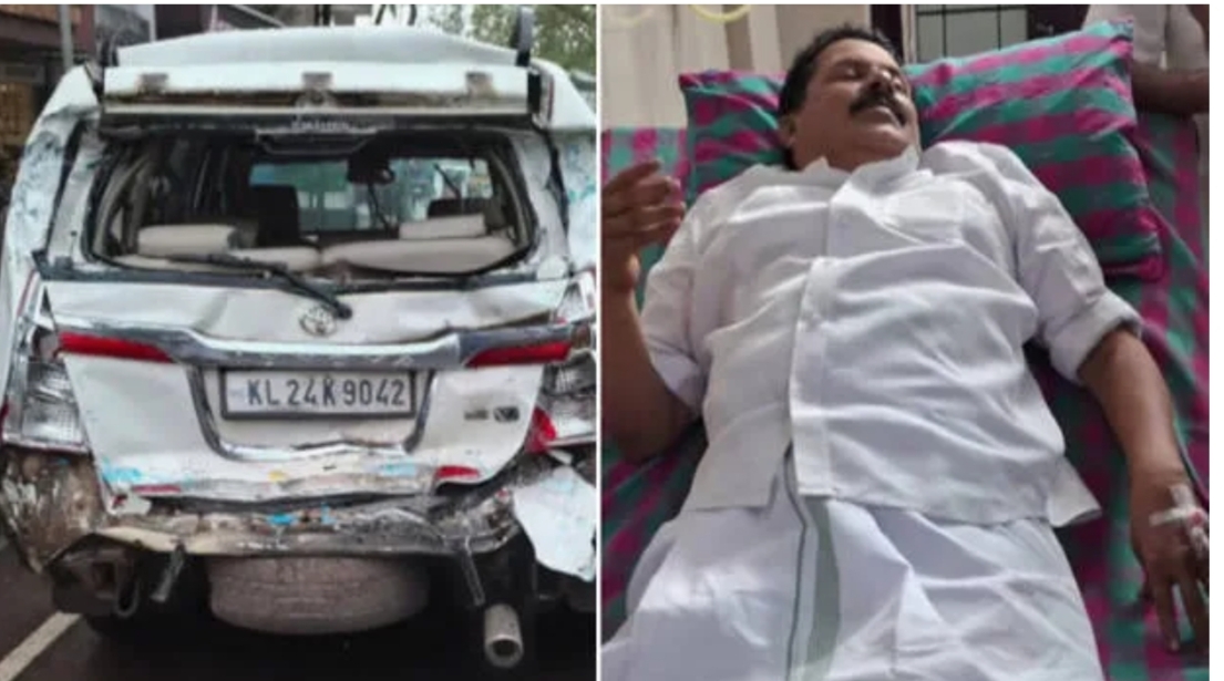 സ്റ്റീഫൻ ജോർജ് സഞ്ചരിച്ച കാർ അപകടത്തിൽപ്പെട്ടു.സ്റ്റീഫൻ ജോർജിന് പരിക്ക്.