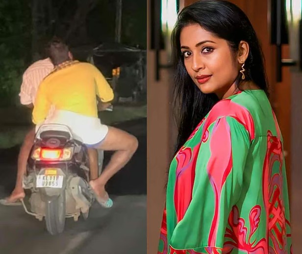 ‘ചില വഴിയോരക്കാഴ്ചകൾ.. സേഫ് റൈഡ് ഗയ്സ്’; ഹെൽമറ്റില്ല, ശരിക്കും ആരാ ഈ വണ്ടി ഓടിക്കുന്നത് ; വിഡിയോയാക്കി നവ്യ