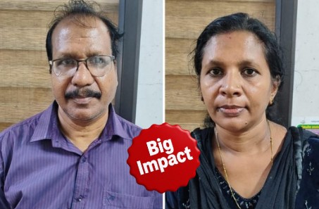 സ്കൂളിൽ അധ്യാപക ജോലി വാഗ്ദാനം ചെയ്ത് 10 ലക്ഷം രൂപയുടെ  തട്ടിപ്പ് നടത്തിയ കേസ്സിൽ വലപ്പാട് സ്വദേശികളായ ദമ്പതികൾ പിടിയിൽ