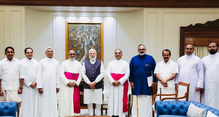  സീറോ മലബാർ സഭാ ബിഷപ്പുമാർ പ്രധാനമന്ത്രിയുമായി കൂടിക്കാഴ്ച‌ നടത്തി