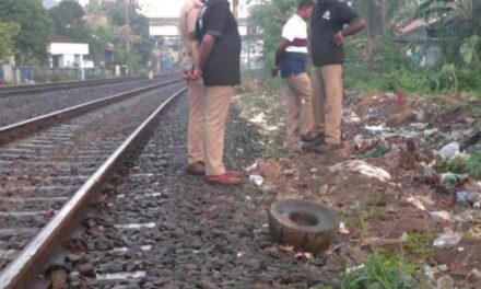 കൊച്ചി പച്ചാളത്ത് റെയിൽവെ ട്രാക്കിൽ ആട്ടുകല്ല് കണ്ടെത്തി