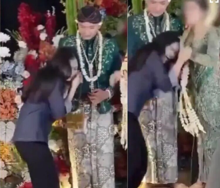 കാമുകന്റെ വിവാഹ വേദിയിൽ മുന്‍ കാമുകിയുടെ ചുംബന ശ്രമം; മുടിക്കുത്തിനു പിടിച്ച് നിലത്തേക്കിട്ട് വധു