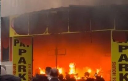 തൃശൂര്‍ റെയില്‍വെ പാര്‍ക്കിംഗ് ഇടത്തില്‍ വന്‍ അഗ്‌നിബാധ, 600 ബൈക്കുകള്‍ കത്തിനശിച്ചു