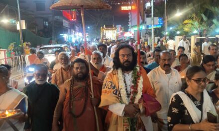 കുംഭമേള ധർമ്മജ്യോതി യാത്രക്ക് ഗുരുവായൂരിൽ ഭക്തിനിർഭരമായ സ്വീകരണം