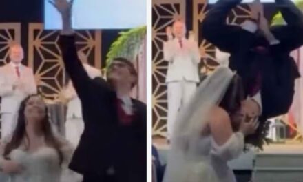 വധുവിന് ‘സ്പൈഡർമാർ കിസ്’ നൽകുന്ന വരൻ അതും  തല കീഴായി തൂങ്ങിക്കിടന്ന് : വീഡിയോ വൈറൽ