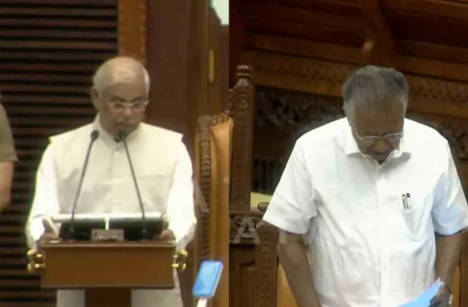അസാധാരണ നീക്കം; നയപ്രഖ്യാപനത്തിൽ ഗവര്‍ണര്‍ മാറ്റം വരുത്തി, വായിക്കാതെ വിട്ട ഭാഗം വായിച്ച് മുഖ്യമന്ത്രി, പിന്തുണച്ച് സതീശൻ
