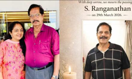 സിന്ധു കൃഷ്ണയുടെ പിതാവ് എസ് രംഗനാഥൻ അന്തരിച്ചു