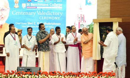  എസ്ബി കോളേജിന്റെ 100 വർഷങ്ങൾ രാഷ്ട്രനിർമാണത്തിന്റെയും സ്വഭാവരൂപീകരണത്തിന്റെയും ഐതിഹാസിക ചരിത്രം: ഉപരാഷ്ട്രപതി സിപി രാധാകൃഷ്ണൻ