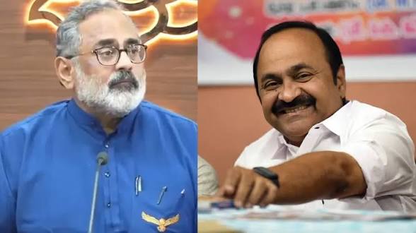 ആദ്യം മാറ്റിവെച്ച രാജീവ് ചന്ദ്രശേഖർ ,വി ഡി സതീശൻ നാമനിർദ്ദേശപത്രികകൾ സ്വീകരിച്ചു