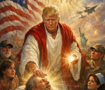 യേശുക്രിസ്തുവായി ട്രംപ്, സോഷ്യല്‍ മീഡിയയില്‍ എഐ ചിത്രമാണ് പ്രചരിക്കുന്നത്