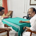 കേരള കോൺഗ്രസ് നേതാവ് പിജെ ജോസഫിനെ സന്ദർശിച്ച് നിയുക്ത മുഖ്യമന്ത്രി വിഡി സതീശൻ