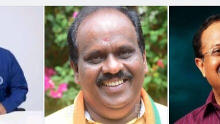 രാജീവ് ചന്ദ്രശേഖർ, വി. മുരളീധരൻ, ഗോപകുമാർ, മൂന്നിടത്തു താമര