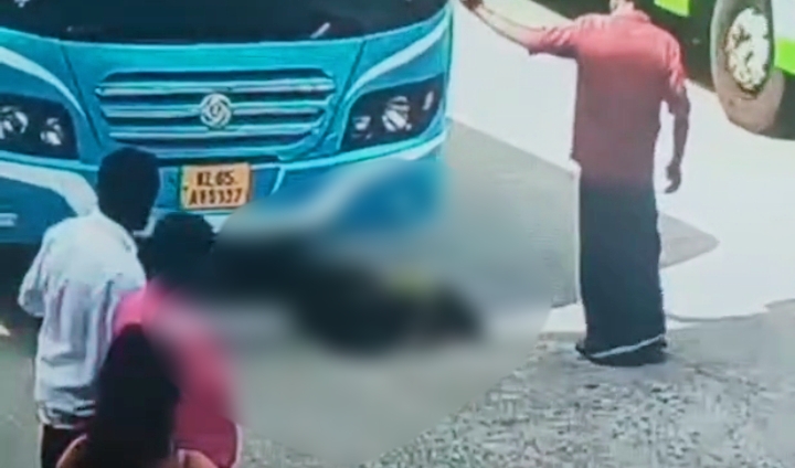 തിരുനക്കര ബസ് സ്റ്റാൻഡിൽ യാത്രക്കാരിയുടെ ശരീരത്തിലൂടെ ബസ് കയറി ഇറങ്ങി