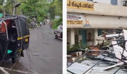 സംസ്ഥാനത്ത് കനത്ത മഴയിൽ വിവിധ ജില്ലകളിൽ വ്യാപക നാശനഷ്ടം, ഓടിക്കൊണ്ടിരുന്ന ഓട്ടോ‌യിലേക്ക് വൈദ്യുതി പോസ്റ്റ് ഒടിഞ്ഞുവീണു.. കോൺക്രീറ്റ് ഭിത്തി ഇടിഞ്ഞ് ലോറിക്ക് മുകളിലേക്ക് വീണു യുവാവിന് ദാരുണാന്ത്യം