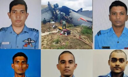 വ്യോമസേന വിമാനദുരന്തം; അഞ്ച് സൈനികർക്ക് വീരമൃത്യു, അപകടം ലാൻഡ് ചെയ്യുന്നതിനിടെ