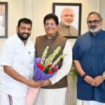 റബർ ബോർഡ് ചെയർമാൻ എൻഹരി കേന്ദ്ര വാണിജ്യ വ്യവസായ മന്ത്രി പീയൂഷ് ഗോയലുമായി ന്യൂഡൽഹി കൂടിക്കാഴ്ച നടത്തി