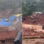 വയനാട് മണ്ണിടിച്ചിൽ: മൂന്ന് മരണം; നിരവധിപേർ കുടുങ്ങിക്കിടക്കുന്നു, സ്ഥലത്ത് വീണ്ടും കനത്ത മഴ; ഒരു വീടും പള്ളിയും പൂർണമായും തകർന്നു