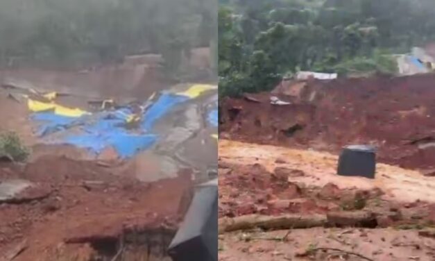 വയനാട് മണ്ണിടിച്ചിൽ: മൂന്ന് മരണം; നിരവധിപേർ കുടുങ്ങിക്കിടക്കുന്നു, സ്ഥലത്ത് വീണ്ടും കനത്ത മഴ; ഒരു വീടും പള്ളിയും പൂർണമായും തകർന്നു