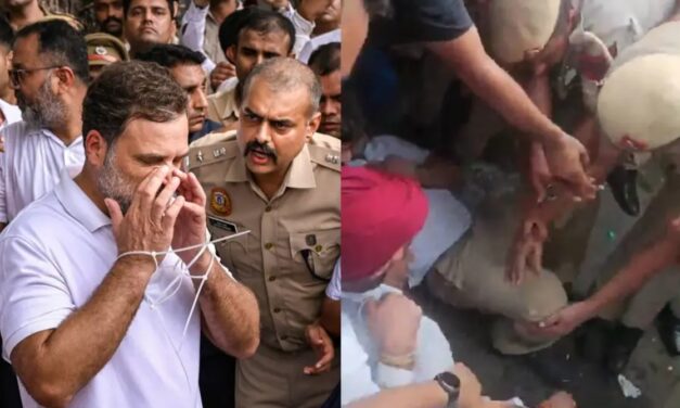 രാഹുൽ ​ഗാന്ധിയും പ്രിയങ്ക​ ഗാന്ധിയും അറസ്റ്റിൽ, രാഹുലിനെ  വലിച്ചിഴച്ച് പൊലീസ്; സമരക്കാരെ കയ്യേറ്റം ചെയ്തത് നെയിം ബോർഡില്ലാത്ത പൊലീസുകാർ : പ്രധാനമന്ത്രിയുടെ വീടിന് മുന്നിൽ പൊലീസ് നടപടി
