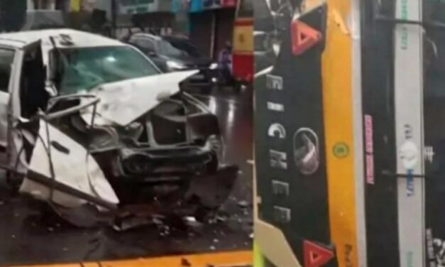 കോട്ടയം ചിങ്ങവനത്ത് കാറും ലോറിയും കൂട്ടിയിടിച്ചു; മൂന്നു പേർക്ക് പരിക്ക്