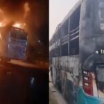 സ്ലീപ്പർ ടൂറിസ്റ്റ് ബസിന് തീപിടിച്ച് 9 മരണം; നിരവധിപേർക്ക് പരുക്ക്