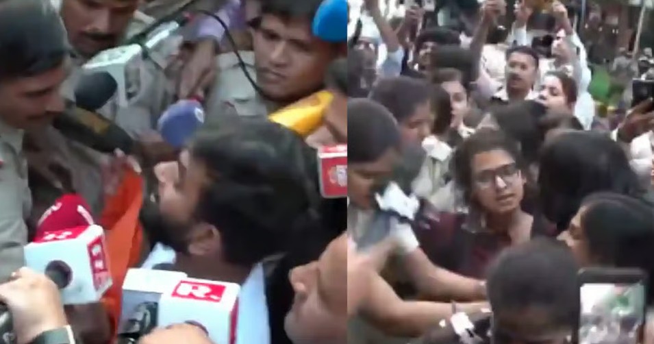തിരംഗ മാർച്ച്: അഭിജിത് ദീപ്കെയും നേഹ ബോറയും കസ്റ്റഡിയിൽ, ദേശീയ പതാകയുമായി പ്രതിഷേധിച്ച് പ്രവർത്തകർ